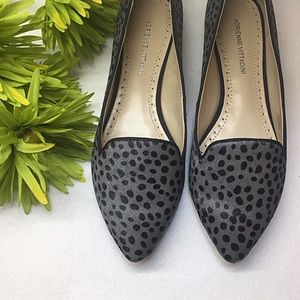 Adrienne Vittadini Black/Gray Pony Hair Flats